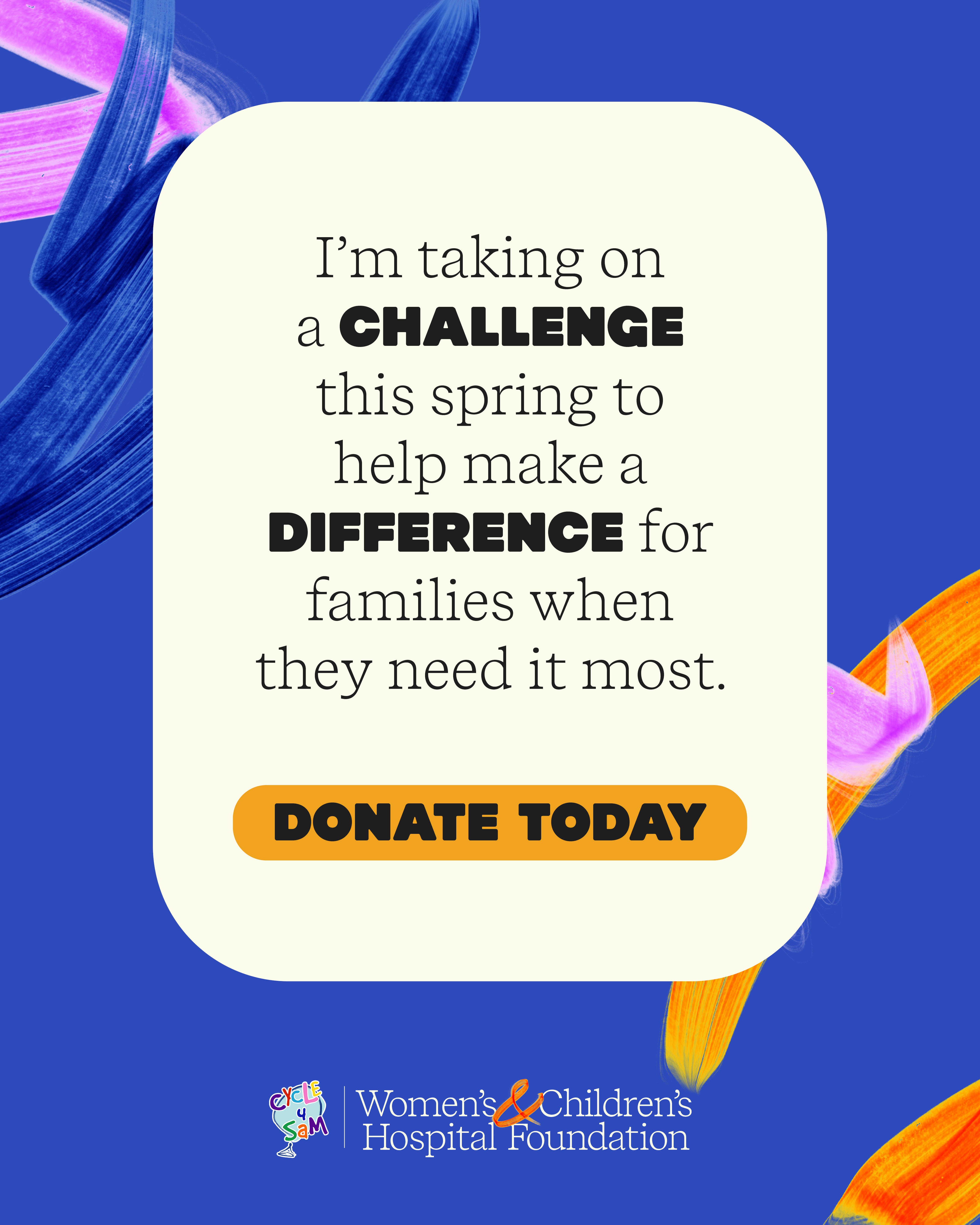 I'm taking on a challenge